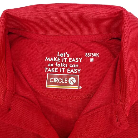 CIRCLE K Shirt Adult Medium Red Classic Polo Employee Uniform Customer Service - Picture 3 of 9